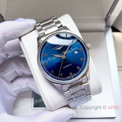 High Quality Replica LONGINES Men's Watch Two-Tone 316L Stainless Steel Strap Different Colors Face Dial Silver Case Watch 40*12mm